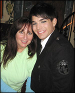 Karen and Adam Lambert in his pre-"American Idol" days.  Can you tell how freaked-out she was to be hanging with her favorite performer???