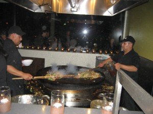 Gobi cooks at work on opening night