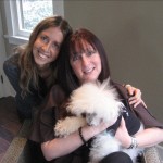 Karen with her boloved Clarence, and new best friend, Flavia Wallman.